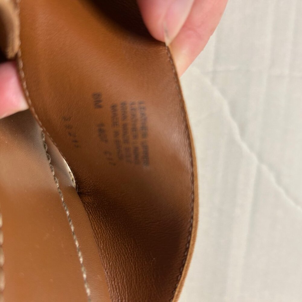 Tory Burch Tan Wedge Soft Suede Sandal Size 8 - Picture 5 of 7